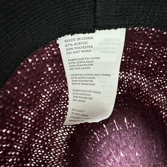 prAna Tempo Travel Hat Black Cherry Women's One Size Vegan Leather Chin Strap - Picture 8 of 9